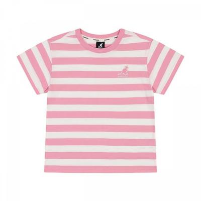 Bold STripe ShorT Sleeve T shirT Pink Sb 0006