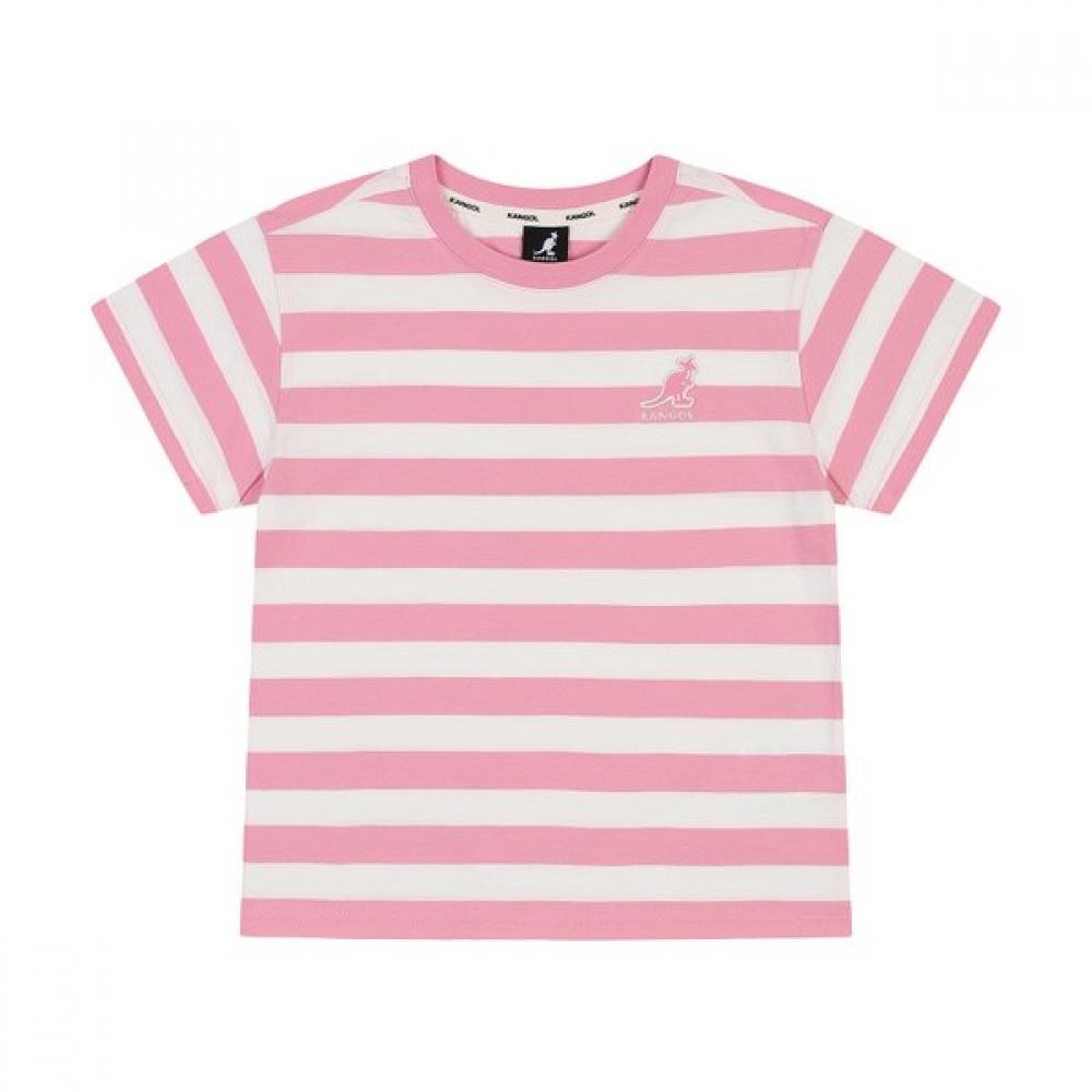 Kangol Kids Bold STripe ShorT Sleeve T shirT Pink Sb 0006 Pink/100