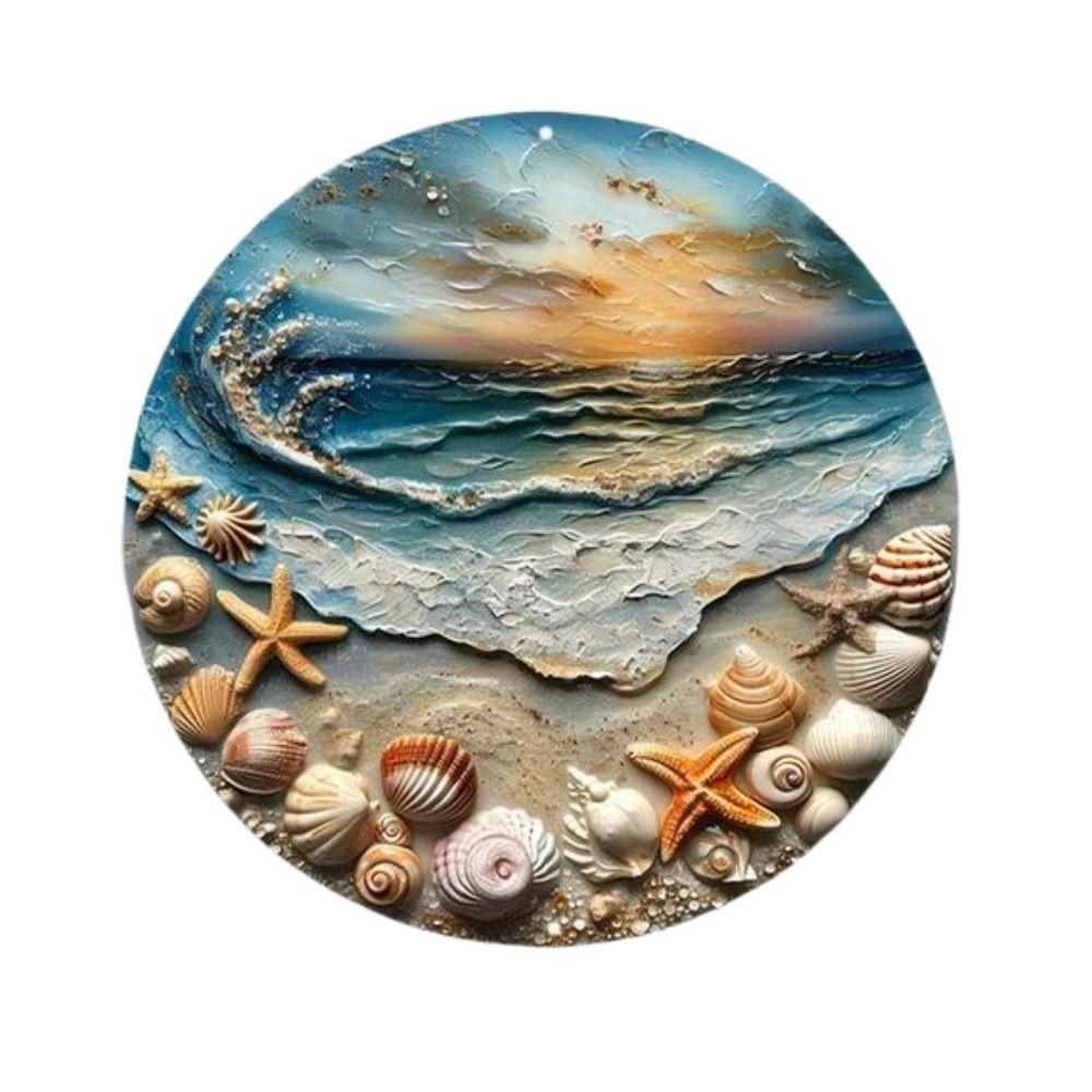 

Round Sea Creatures Iron Painting Bar Cafe Club Entrance Gift Decor