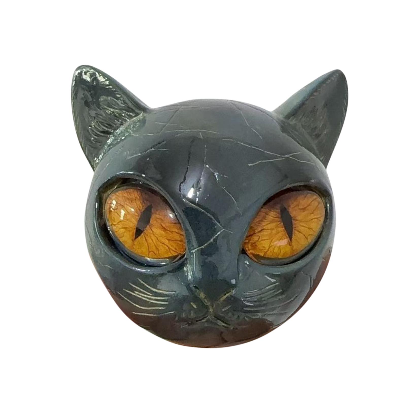 

Роскошная каменная скульптура черных кошек, Элегантный домашний декор и готовое к подарку произведение искусства, Подарки для любителей кошек, женщин, мужчин One Size