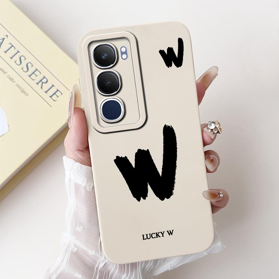 Für Vivo Y19s 4G Hülle V2419 Luxuriöse Glücksbuchstaben Cover Stoßfeste Weiche TPU Handyhülle Für Vivo Y19s Y 19 s VivoY19s Fundas Coque