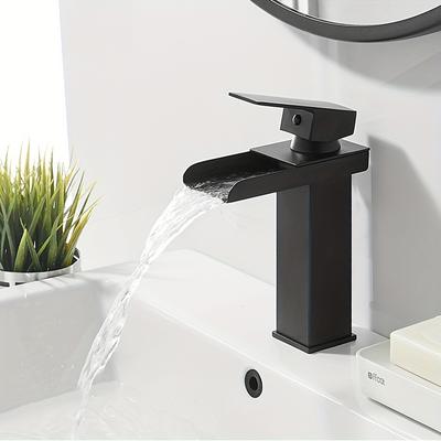 1 robinet de type cascade élargi pour la maison, robinet de lavabo de salle de bain, robinet d'évier chaud et froid, fournitures de salle de bain, pratique