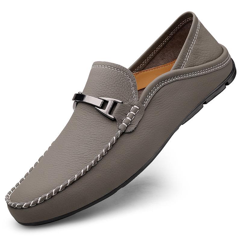 Men s Plus Size Genuine Leather Slip-on Moccasins - Casual Driving Loafers 36