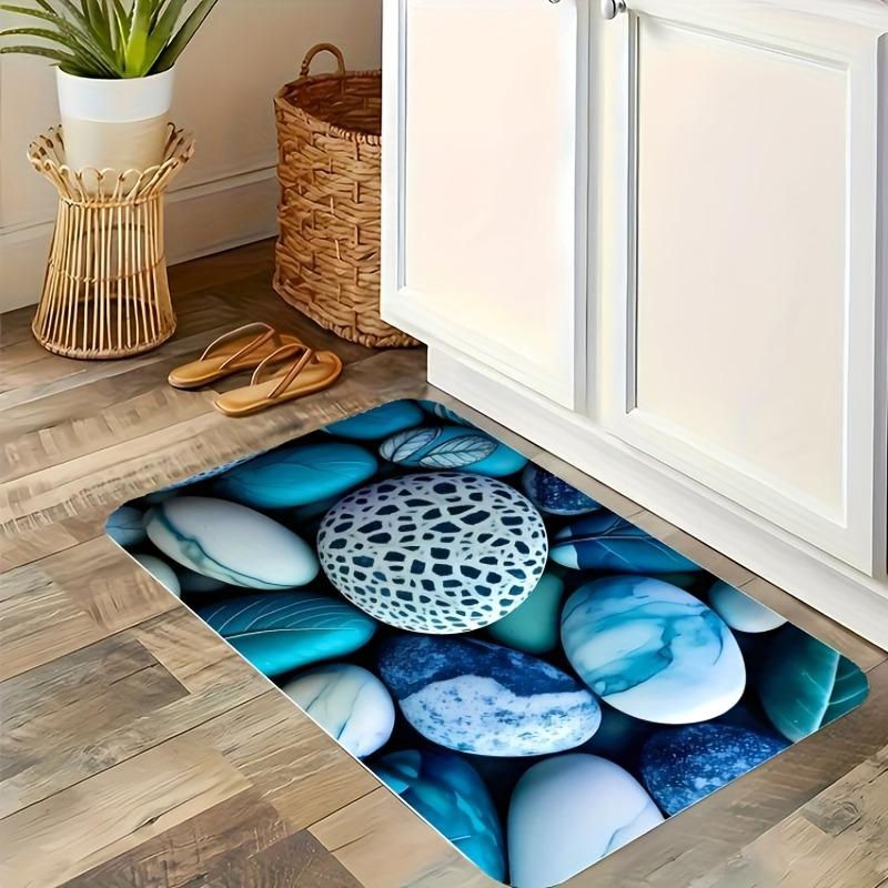 1PC Flowers Pattern Kitchen Rug Non-Slip Door Mat Pop Design Bathroom Rug Bath Mat Carpet for Home Sink Laundry Decoreeree