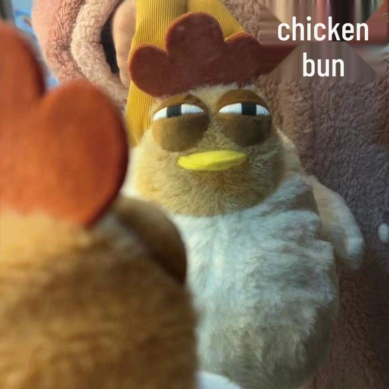 Cute Cartoon Cuckoo Chicken Plush Handbag and Makeup Bag