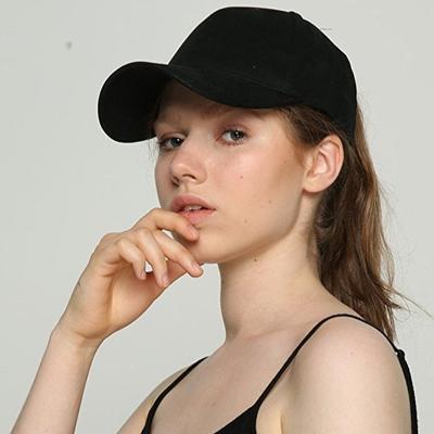 Rear Opening Full Cloth Monochrome Baseball Cap, Leaking Ponytail Cap