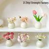 High-End Mini Ceramic Vase Ornament for Fresh Home Decor in Living Room or Dining Table