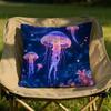 Marine Life Jellyfish Cushion Cover Soft Reversible Durable Pillow Cover MultiScene Use for Home Car Daily Comfort