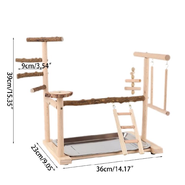 Pet Bird Cage Funfair Stand Swing Parrots Swing Gym Toy Funfair Training
