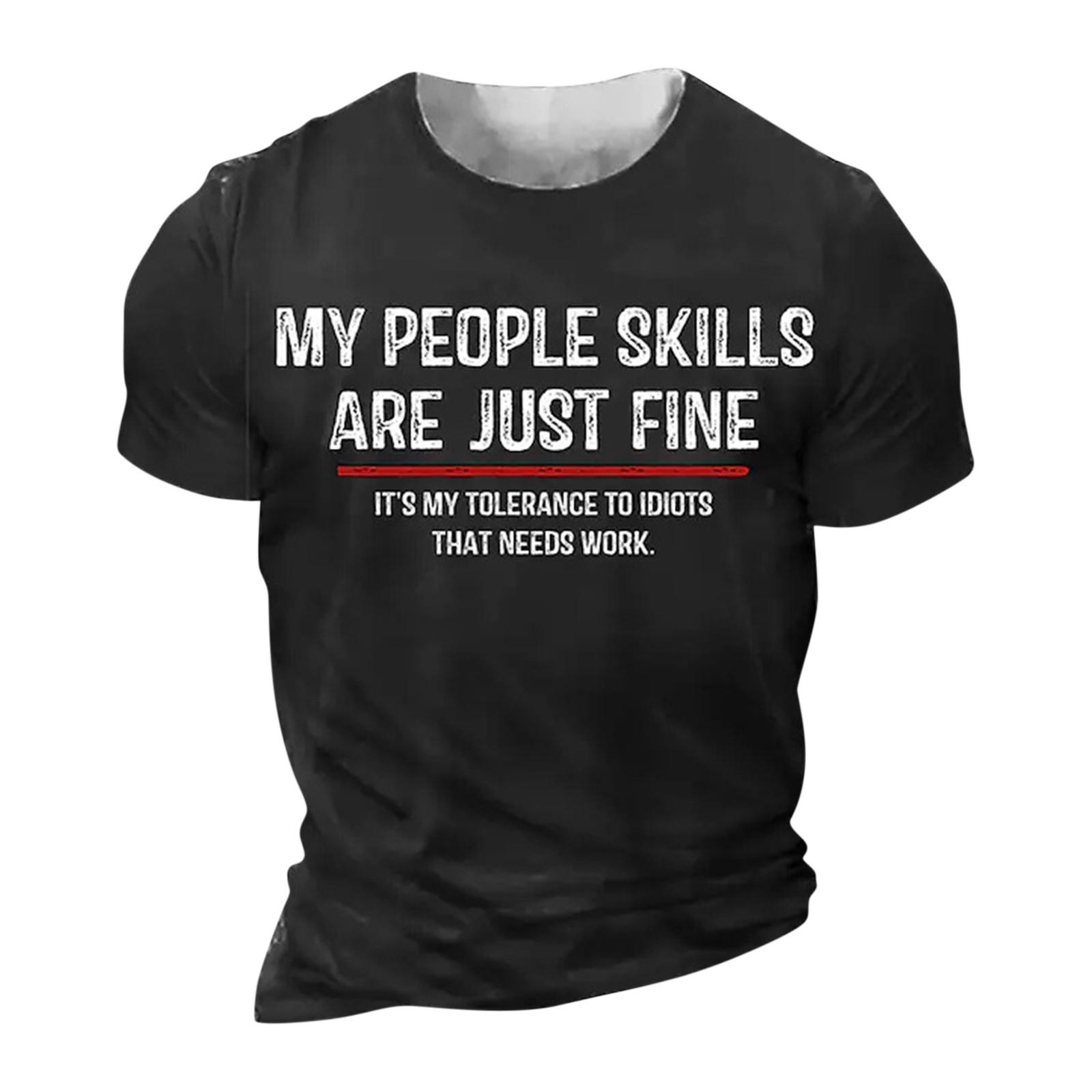 Летняя черная хлопковая футболка с коротким рукавом и круглым вырезом — фото 8