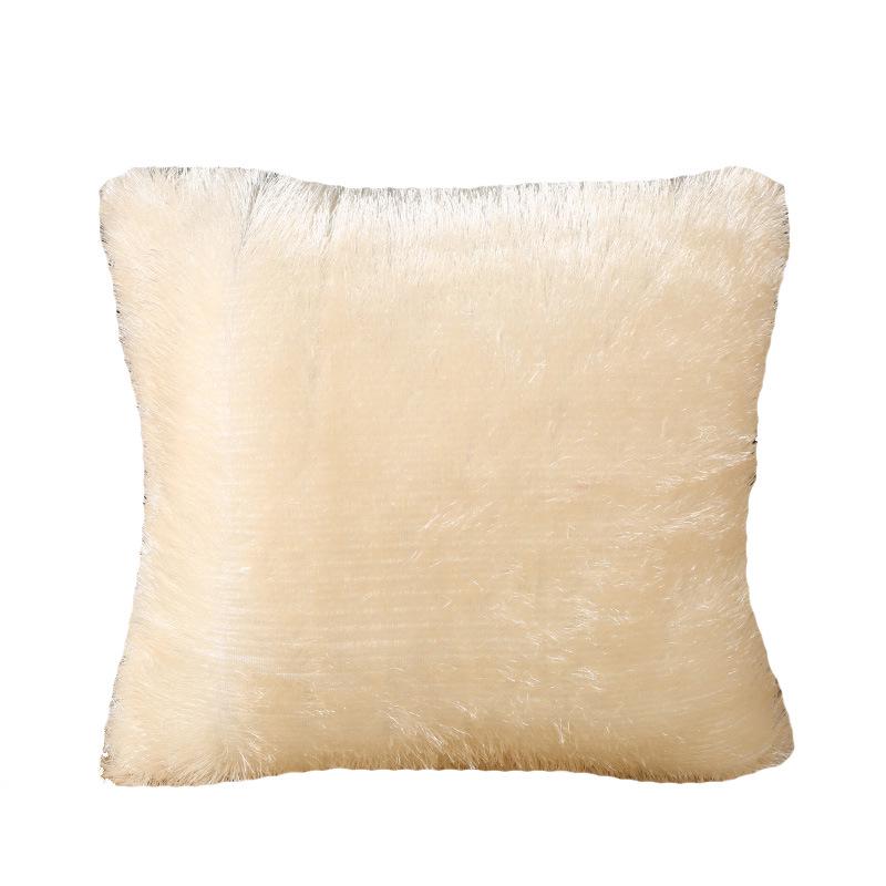 Long Plush Solid Color Glitter Velvet Throw Pillow Cushion Pillowcase