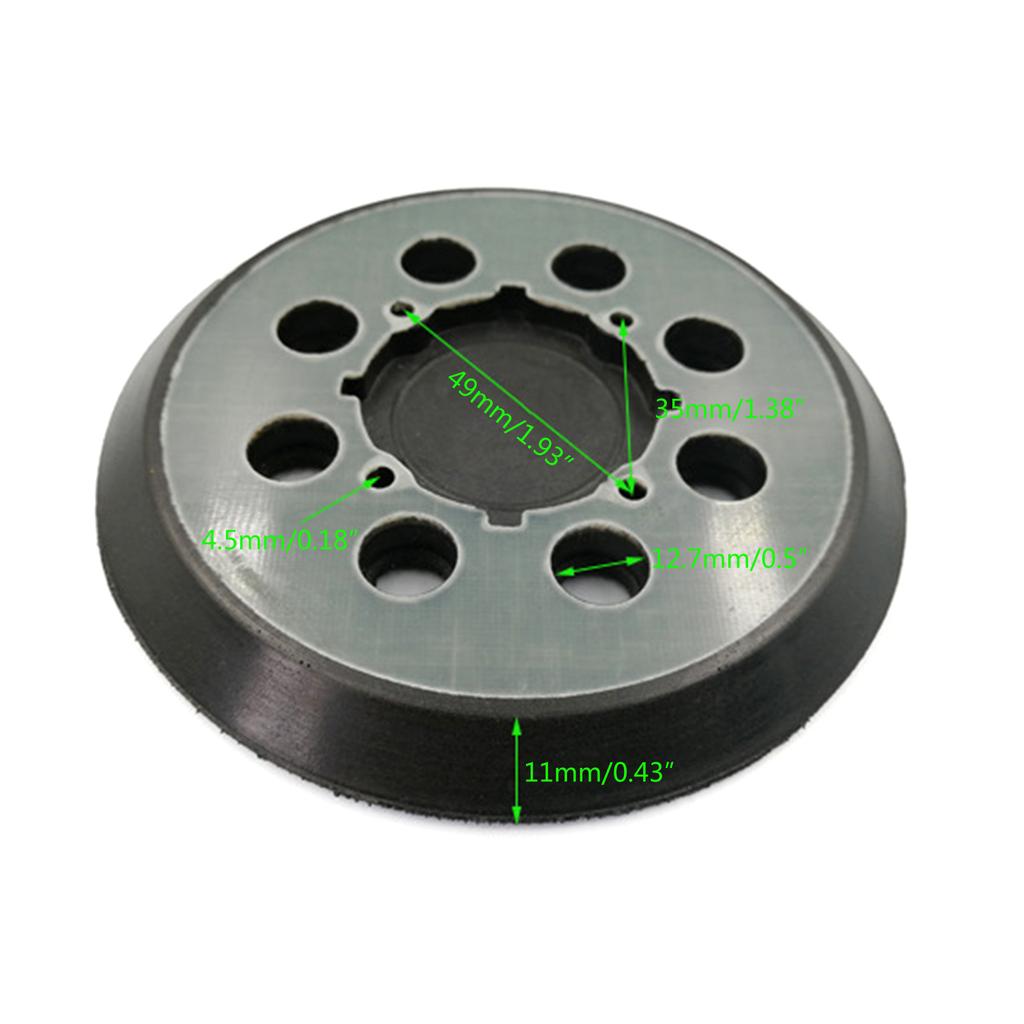 Durable 5"/125mm 8 Holes Hook Loop Sanding Disc Pad Electric Grinder Polishing Tool Self-adhesive Sandpaper Backup Stick
