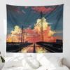 Aesthetics Sunset Starry Night Sky Moon Landscape Background Bedside Living Room Dormitory Decoration Tapestry
