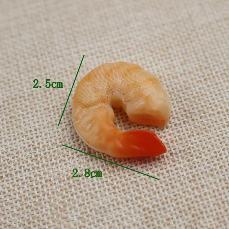 4 Stück Simulations-Garnele Fake Food Modell PVC Tintenfisch Japanische Küche Küchendekor Foto-Requisite Restaurant Schaufenster
