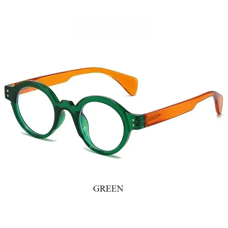 Women Men Classic Presbyopia Reader Glasses Retro Round Spring Hinge Blue Light Blocking Reading Glasses Diopter +1.0 To +4.0