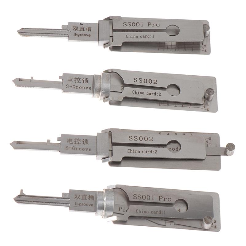 1Pc 2 In 1 Tools Ruler SS001 SS002 Decoder Civil Locks Professional Hand Lock Tools