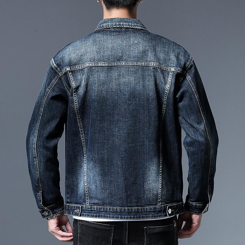 2024 Autumn New European And American Style Men'S Denim Jacket Top Casual Versatile Jacket