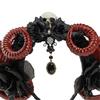 Gothic Horn Hexe Party Rose Haarreifen Halloween Rose Rollenspiel Kostüm Bälle Party Live-Show Kopfschmuck