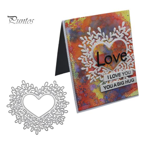 

Love Heart Frame Metal Cutting Dies DIY Scrapbooking Embossing Paper Stencil