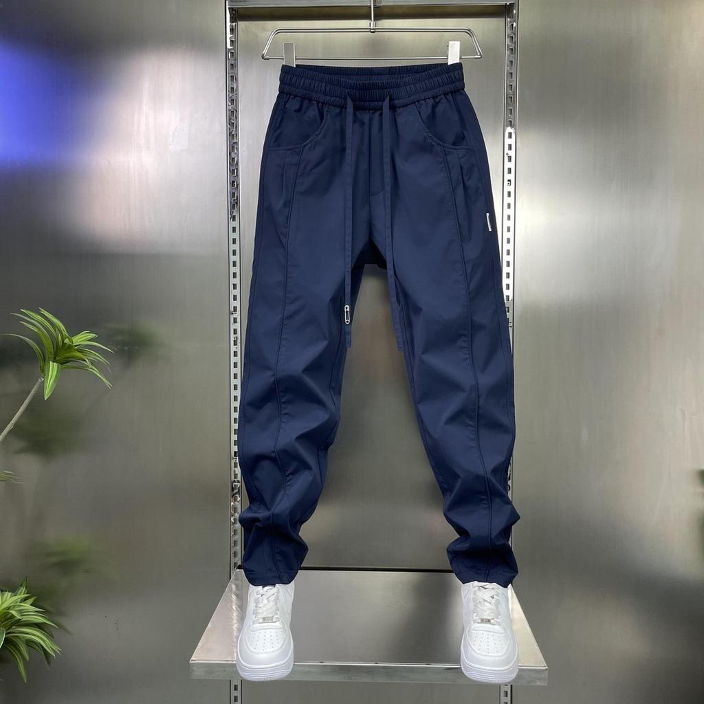 Fashion Trend Versatile Elastic Waist Outdoor Sports Pipe Pants Summer Thin Breathable Quick-drying Casual Pants Men