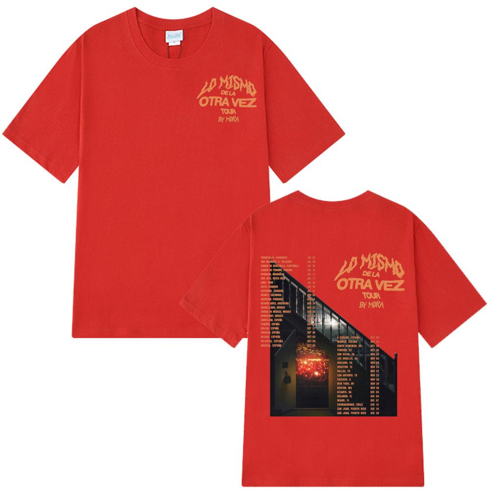 2025 Léto Mora Lo Mismo Dela Otra Vez Tour Merch Gotické Pánské Dámské Hip Hop 100% Čistá Bavlna Tričko Oversized Harajuku Tričko