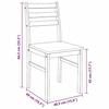 VidaXL Chaises à manger 2 pcs blanc bois massif caoutchouc, chaise à dîner, chaise, chaise de salon, chaises à dîner, chaise 4102423