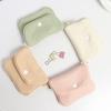 Portable Mini Cash Wallet Solid Color Cotton Cosmetic Bag Soft Lightweight Earphone Bag Women