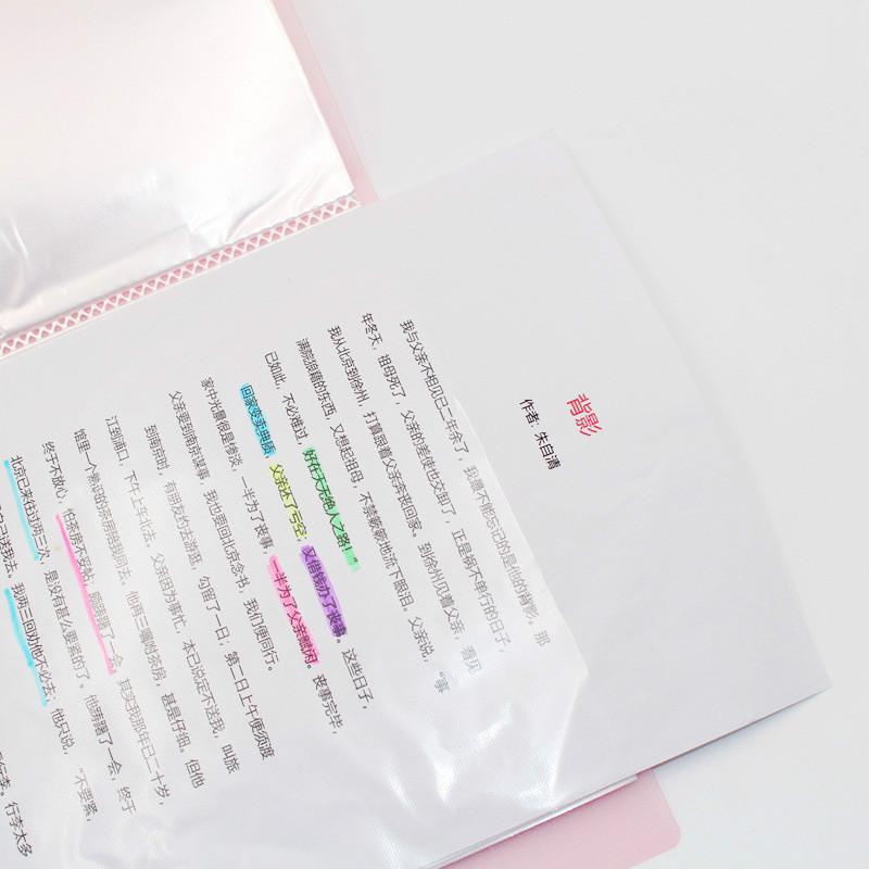 Segregator A4 na luźne kartki Przezroczysty Teczka z danymi położniczymi Plastik PP Przechowywanie A3 Arkusze papieru testowego Akta z nutami Organizer na dokumenty