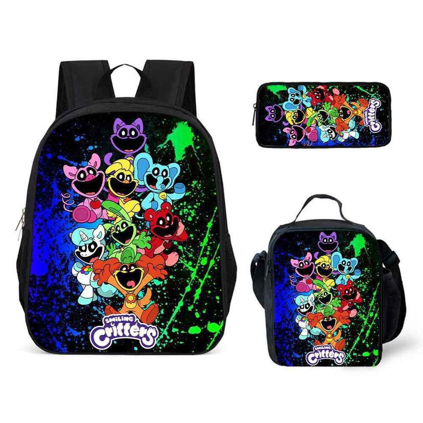 

Кошмарные существа Кошмарные твари Рюкзак, Кошмарный ягненок Студенческая школьная сумка Сумка для еды Пенал Pencil Case