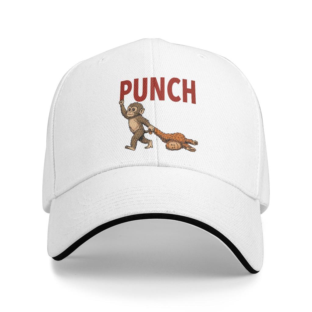 Summer Punch the monkey when life gets you down punch back Baseball Cap Hippie y2k Retro Print Sun Trucker Hat Men Baseball Caps