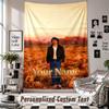Wall Hanging Tapestry With Custom Name & Text, Benson Boone Decorative Tapestry For Bedroom