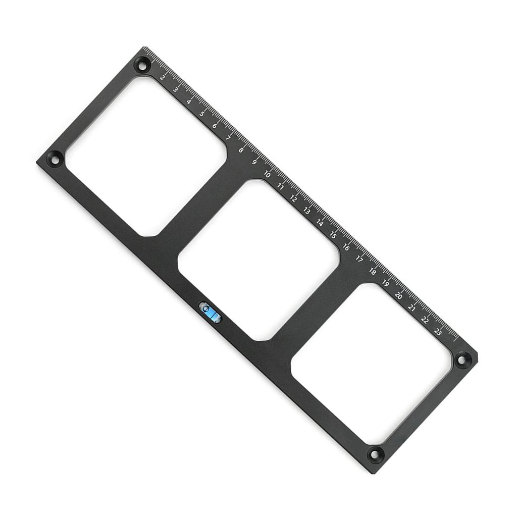 86 Type Switch Socket Template 3 Square Holes Socket Bottom Box Mounting Locator Aluminum Alloy