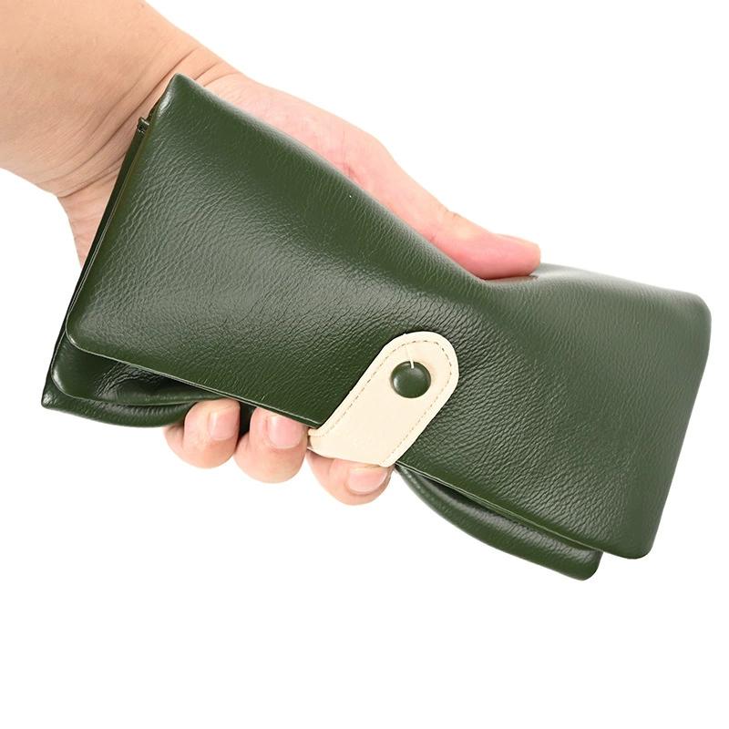 Soft Leather Women Wallet Clutch High Quality Triple Fold Money Large Capacity Female Purse Card Holder