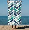Summer Boho Style Towel Abstract Fish Vibrant Colors Geometric Patterns And Layered Modern Graphic Design Art Style Beach Towel