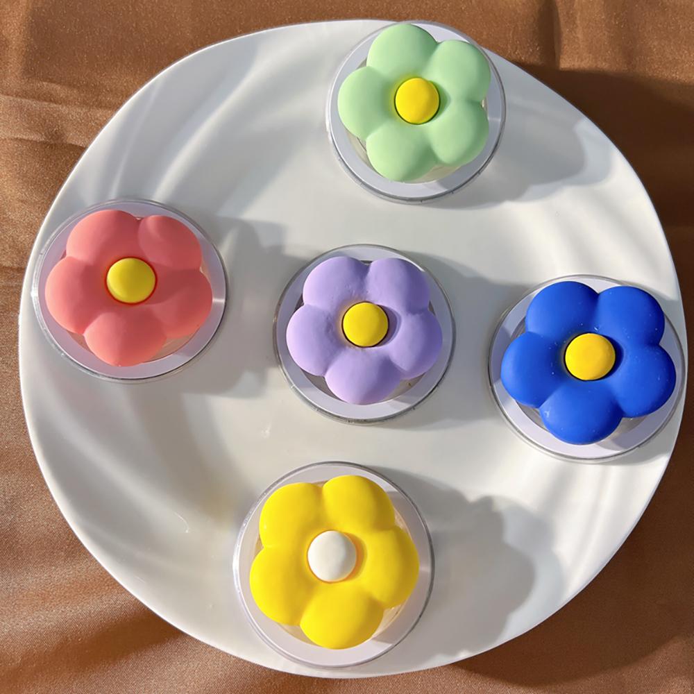 Korean Cute 3D Silicone Flower For Magsafe Magnetic Phone Griptok Grip Tok Stand For iPhone Wireless Charging Holder Finger Ring