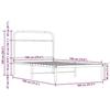 VidaXL Cadre de lit sans matelas 100x190 cm chêne fumé bois ingénierie, meuble de chambre à coucher, lit simple, sommier, 4100203