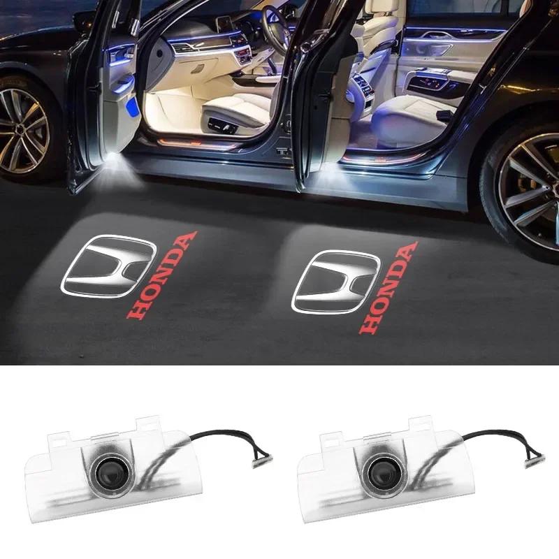 2Pcs LED Car Door Projector Light Welcome Courtesy Ghost Shadow Lamp Accessories for Honda S Accord Elysion CR-Z Odyssey SPIRIOR