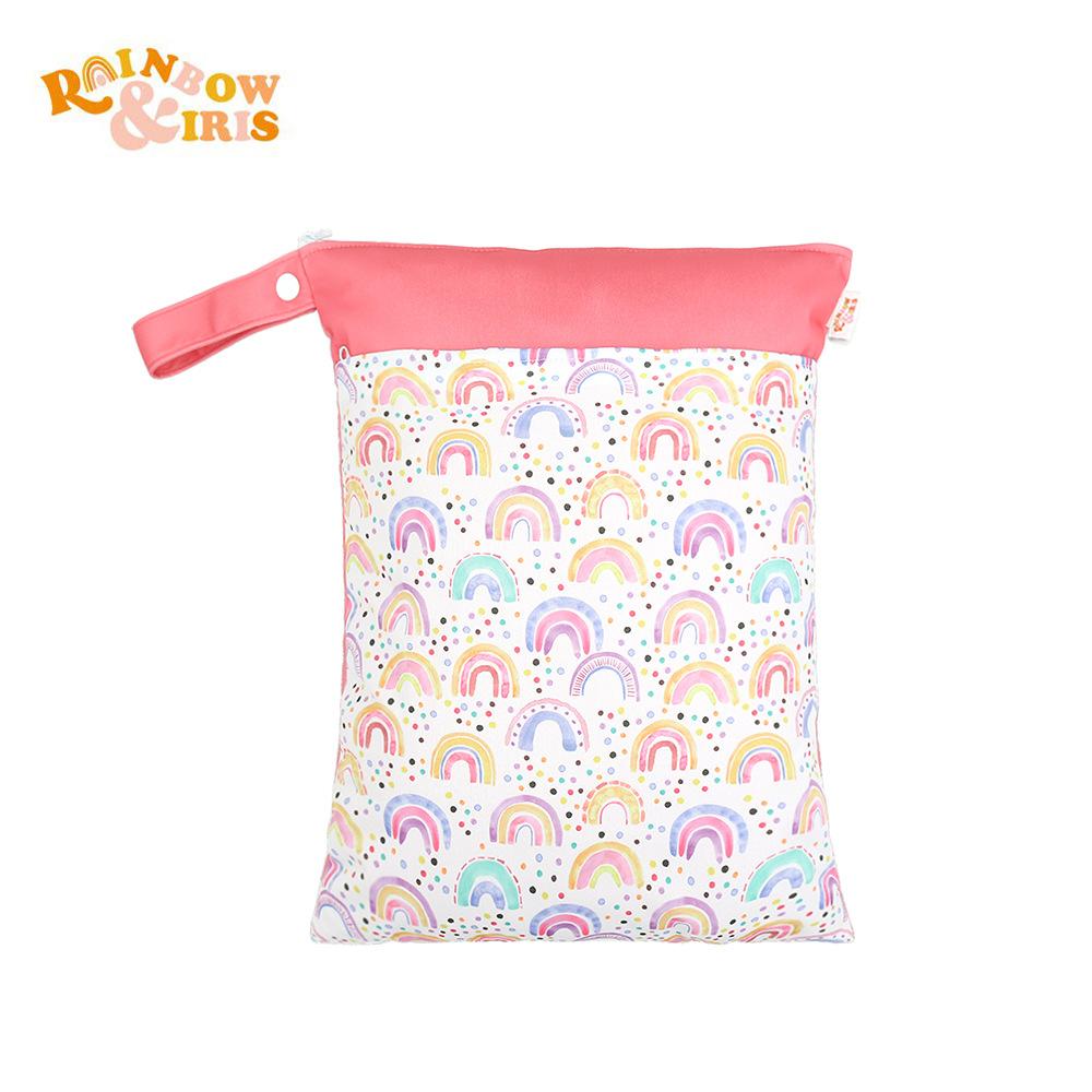 Waterproof Reusable Cloth Bag with Zipper Pocket and Handle - Fashionable Sun Burst Design, Suitable for Beaches, Swimming Pools, Gyms, Yoga