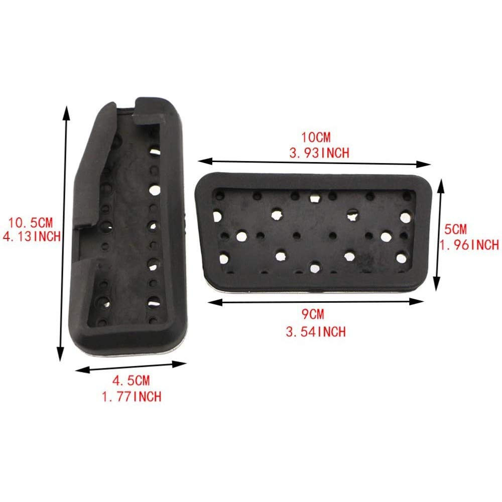 Plouluyt Car Pedal Gas Brake Clutch Accelerator Pedal Pad Plate Cover for 2013-2020 Vezel V-V 2015-2020(AT)