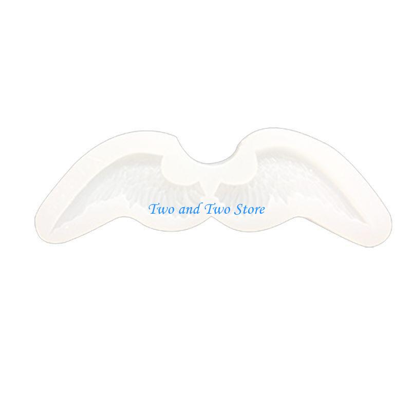 HX6F Angel Evil Wings Pendant Resin Casting Mold Silicone Mold Jewelry Making Tools