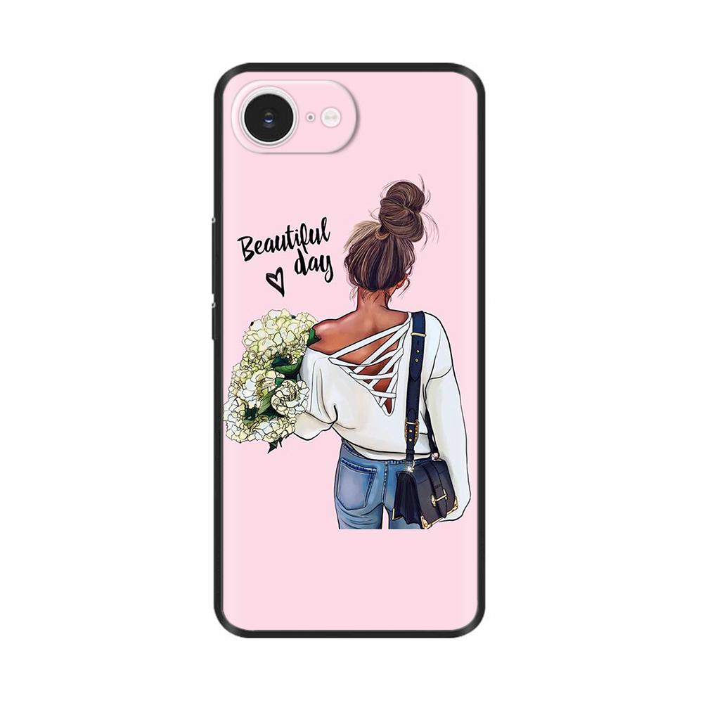 Silicone Phone Case For For iPhone 16E iPhone16E SE 2025 SE4 5G Soft Black Shockproof Shell Protection Back Cover Cases Coque