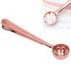 Coffee Spoon Sealing Clip 2 in 1 Stainless Steel Tight Sealing Deepen Design Convenient Practical Coffee Drinking Tools