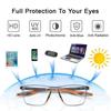 +1.00+1.50+2.00+2.50+3.00+3.50+4.00 TR90 Sports Anti-blue Light Rectangular Reading Glasses Anti-drop Anti-slip Glasses