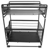 2 Layer Household Pull Out Kitchen Storage Rack Kitchen Office Cosmetic Organizer