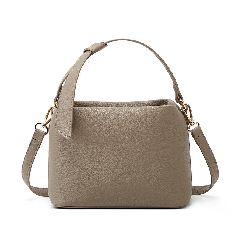 Korean Style Textured Bucket Bag 2025: New Large Capacity Crossbody Shoulder Bag