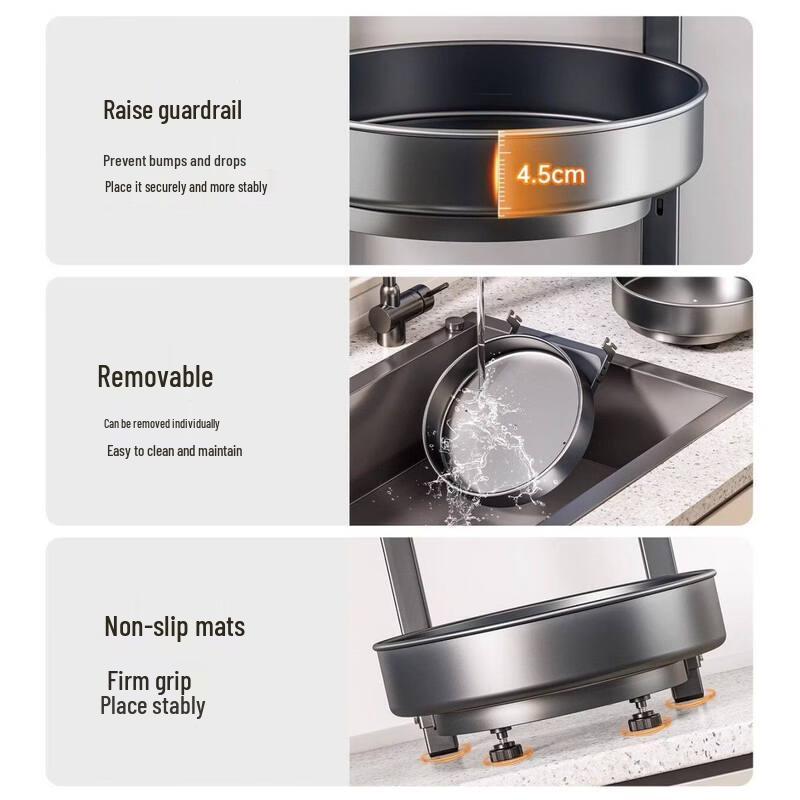 Juedian Adjustable Rotating Countertop Spice Rack
