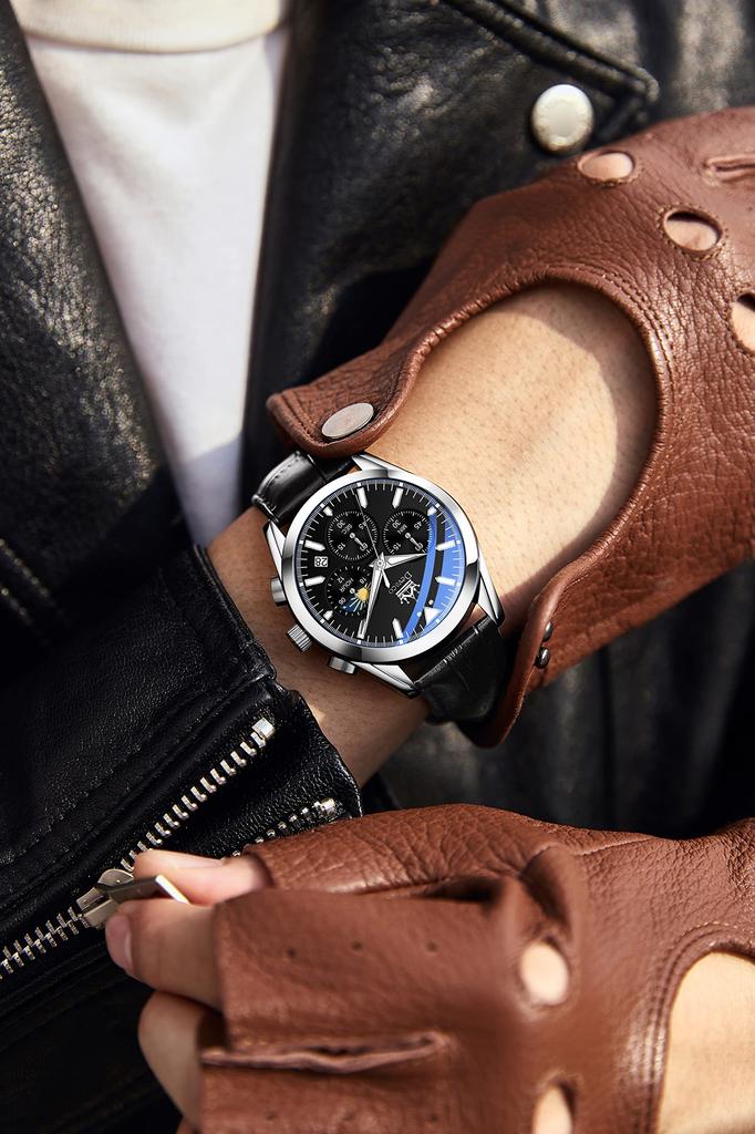 Herrenarmbanduhr, Herren-Businessuhr, Armbanduhr, Lederband, Herrenmode, wasserdicht, Kalenderanzeige, leuchtende Herrenuhr, bestes Männergeschenk