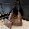 Woven Bag Women's New Fashion Trend Shoulder Bag Simple Large Capacity Handbag Mother and Child Big Bag