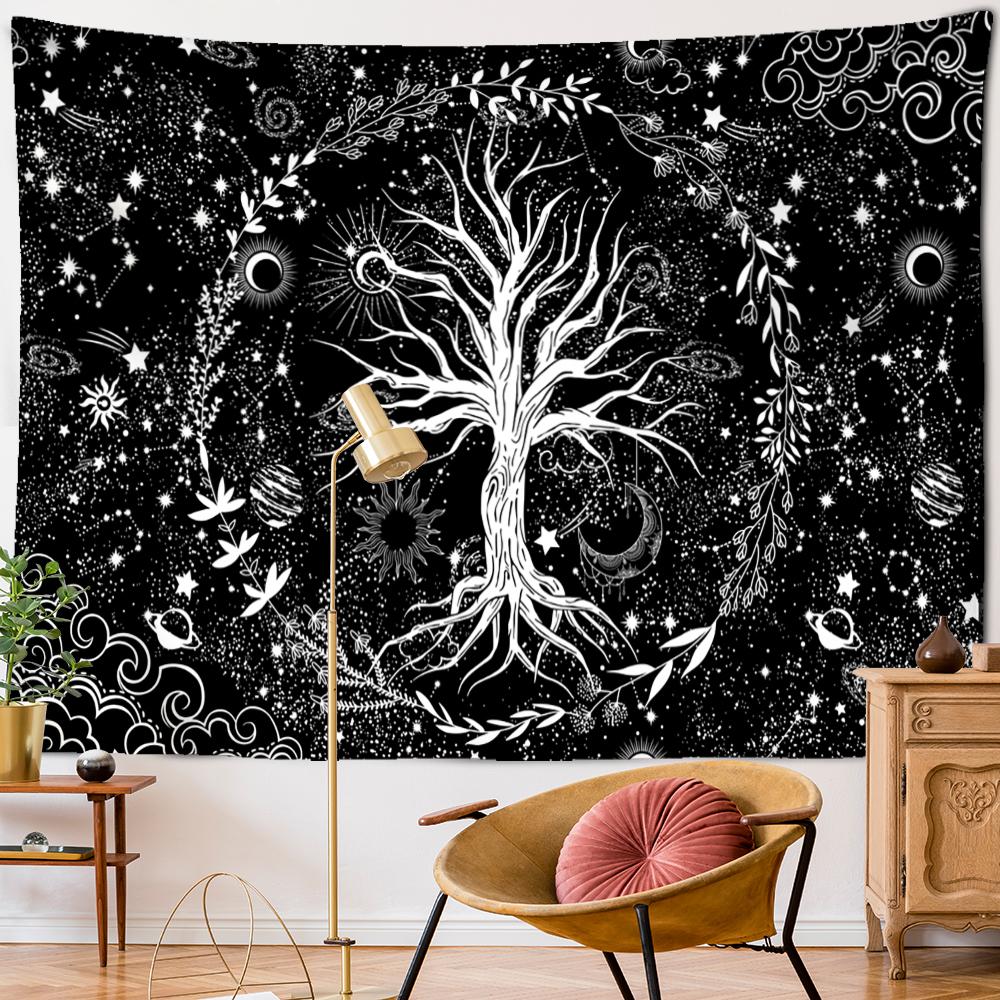 Tree Of Life Tapestry Wall Hanging Psychedelic Witchcraft Hippie Tapiz Bohemia TV Background Home Decor
