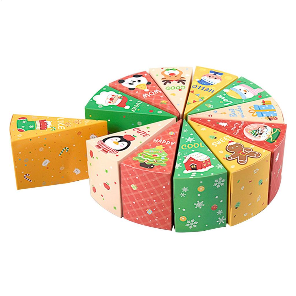 12PCS Empty Calendar Advent Christmas Countdown Christmas Goody Treat Boxes For Kids Jewelry Toys Wedding Holiday Chocolate